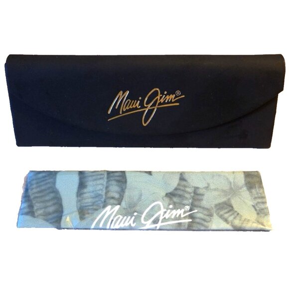 Maui Jim Black Trifold Case for Sunglasses or Slim Glasses with Wipe - Picture 1 of 9